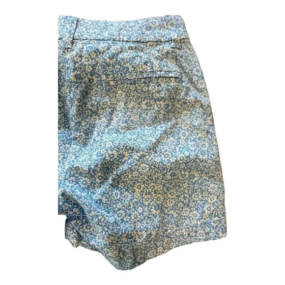 J Crew Womens Size 00 3 1/2" Inseam Flat Front Chino Shorts Blue Patterned - Picture 8 of 8